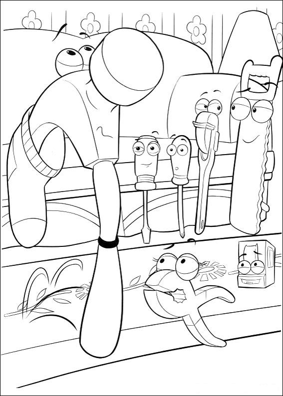 Plansa de colorat cu Handy Manny 3 23